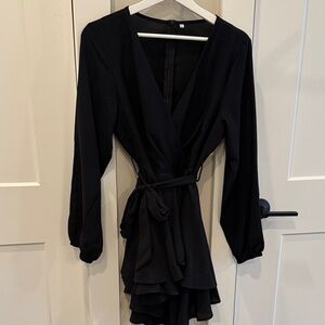 Amazon Black Wrap Dress
